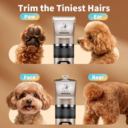 Dog Clippers for Grooming,Dog Grooming Kit for Heavy Thick Hair&Coats | <60Db Quiet,Rechargeable Cordless,4H Runtime,4 Guide Combs,2In1 Wide & Narrow Blades,Pet Shaver for Matted Fur4