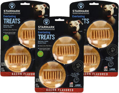 Starmark (3 Pack Star Mark Everlasting Bacon Dog Dental Chews, Large1