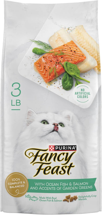Purina Fancy Feast Dry Cat Food with Ocean Fish and Salmon - 3 Lb. Bag1