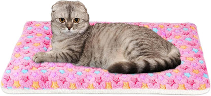 Mora Pets Cat Bed Dog Crate Pad Ultra Soft Pet Bed with Cute Star Print Washable Crate Mat for Small Dogs and Indoor Cats Reversible Fleece Dog Kennel Pad Cat Carrier Mat 14 X 17.5 Inch Grey38