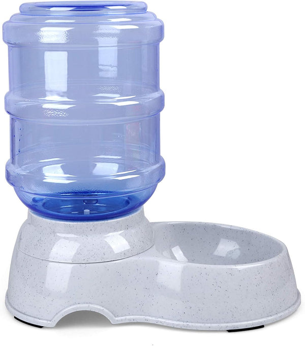 Pet Water Dispenser Station - 1 Gal Replenish Pet Waterer for Dog Cat Animal Automatic Gravity Water Drinking Fountain Bottle Bowl Dish Stand2