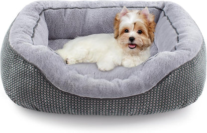 INVENHO Medium Dog Beds for Medium Dogs Washable, Rectangle Dog Bed Medium Size Dog, Orthopedic Dog Bed, Warming Soft Calming Sleeping Puppy Bed Durable Pet Bed with Anti-Slip Bottom M(30"X24"X9")12