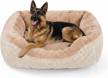 INVENHO Medium Dog Beds for Medium Dogs Washable, Rectangle Dog Bed Medium Size Dog, Orthopedic Dog Bed, Warming Soft Calming Sleeping Puppy Bed Durable Pet Bed with Anti-Slip Bottom M(30"X24"X9")23