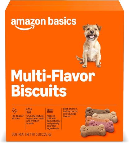 Amazon Basics Crunchy Dog Biscuits Peanut Butter Flavor Dog Treats 5 Lb. Box11