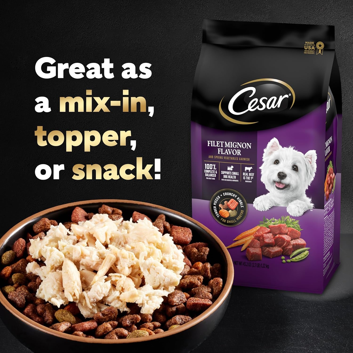 cesar-simply-crafted-wet-dog-food-toppers-chicken-1-3-oz-10-count-real-chicken-1-ingredient-no-by-products-or-artificial-flavors-slow-cooked-easy-to-digest-single-serve-tubs