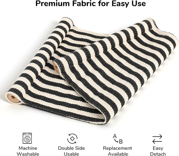 FUKUMARU Hammock Wall Mounted Cat Beds and Perches | Wooden Kitten Walls Furniture, Stable Cats Shelves, for Sleeping, Playing, Climbing, Lounging, Black Stripe7