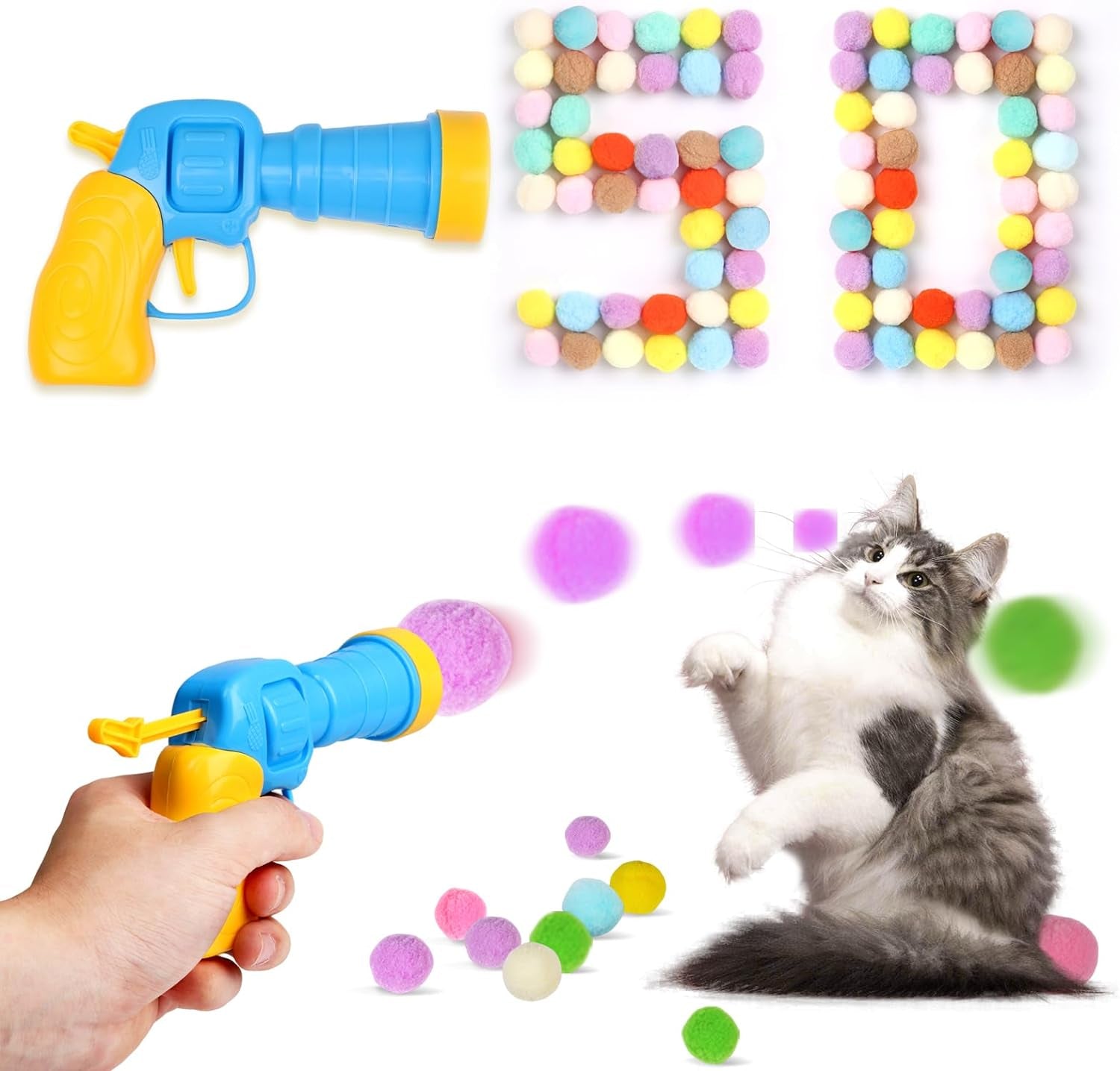 teawoo-50pcs-cat-toys-pom-pom-balls-with-1-launcher-set-interactive-cat-toy-stuff-for-indoor-both-adult-kitten-toys