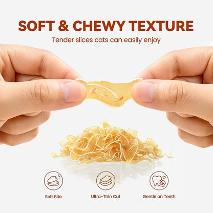 Soft Chicken & Shrimp Cat Treats Thin Slices Easy Chew 3.2 Oz | Thin Soft Slices for Kittens, Adults and Senior Cats; Easy-Chew Texture for Daily Rewarding2