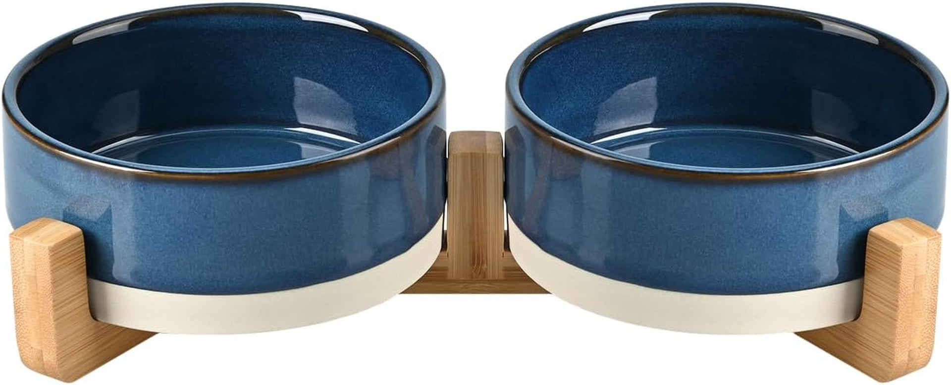 spunkyjunky-ceramic-dog-and-cat-bowl-with-wood-stand-non-slip-matte-glaze-weighted-food-water-set-for-cats-small-dogs-13-5oz