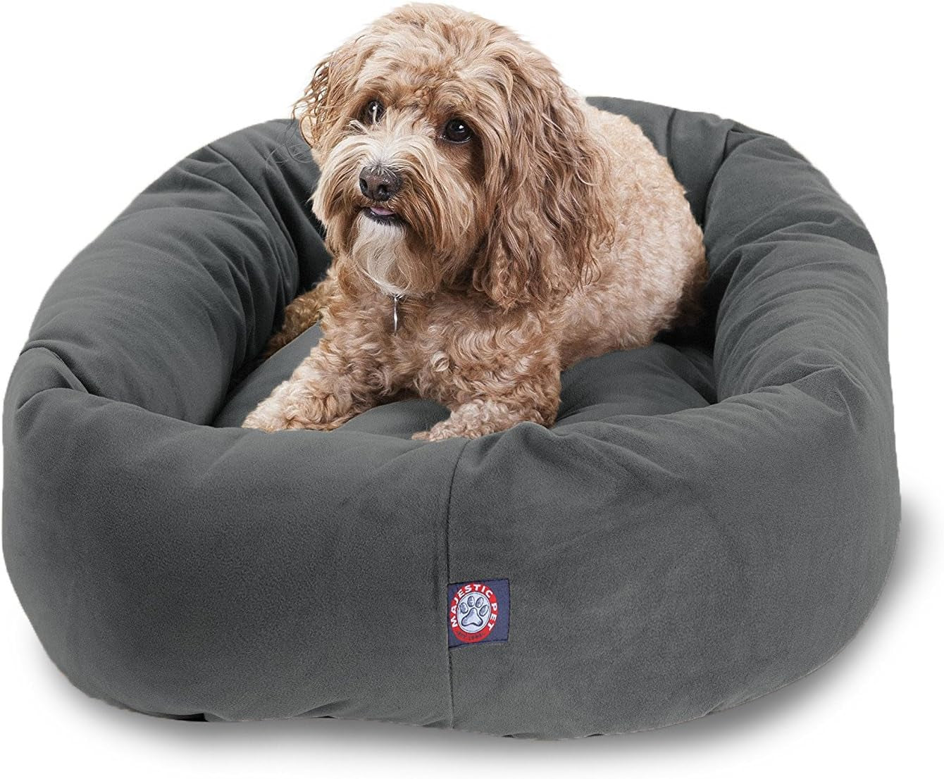 majestic-pet-32-inch-suede-calming-dog-bed-washable-cozy-soft-round-dog-bed-with-spine-support-for-dogs-to-rest-their-head-fluffy-donut-dog-bed-32x23x7-inch-round-pet-bed-medium-sage