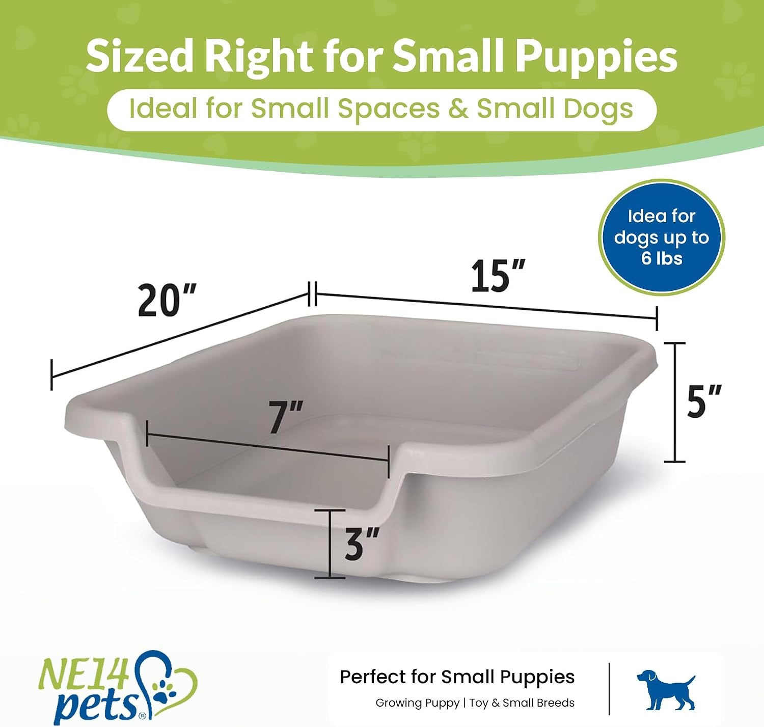 small-gray-litter-box-durable-pet-safe-open-top-entry-comfortable-for-dogs-up-to-6-lbs