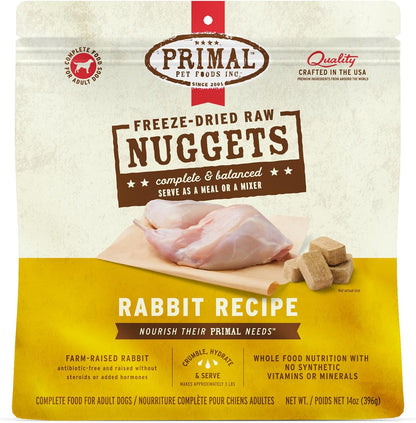 Primal Freeze Dried Dog Food Nuggets, Chicken; Complete Balanced Meal, Topper or Treat; Premium, Healthy, Grain Free, High Protein Raw Dog Food, 14 Oz | Complete & Balanced Nutrition, Meal, Topper or Treat, Grain-Free, High Protein, No Synthetic Vitamins & Minerals14
