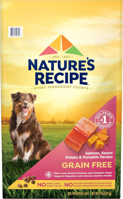 Nature'S Recipe Grain Free Easy to Digest Salmon, Sweet Potato and Pumpkin Recipe Dry Dog Food, 4-Pound | Fiber from Sweet Potatoes & Pumpkin Helps Support Digestion and Immune System Health12