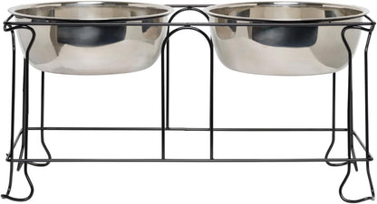 YML Wrought Iron Stand with Stainless Steel Dog Bowl, Large7