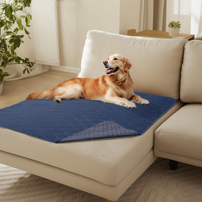 Luciphia 100% Waterproof Couch Cover Blanket for Dogs Anti-Slip Pet Couch Protector Sofa Mat Puppy Cat Blanket with Non-Slip Bottom, Navy Blue, 30X70 Inch29