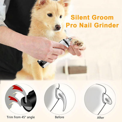2026 Upgraded Silent Groom Pro Nail Grinder - 3-Speed Cordless Grooming Pro Nail Grinder, Pet Nail Trimmer with 2 LED Light,Usb-C Rechargeable & 2 Grinding Wheels for Small Medium Large Dogs and Cats6