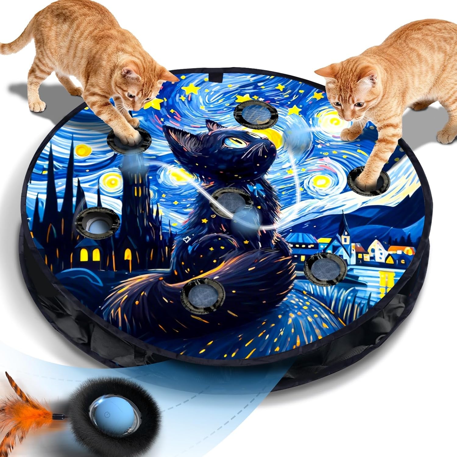 interactive-cat-toy-with-motion-activated-ball-7-hole-play-mat-hide-and-seek-exercise-game-for-indoor-cats-automatic-moving-cat-ball-in-pouch-rechargeable-kitten-toys-starry-night