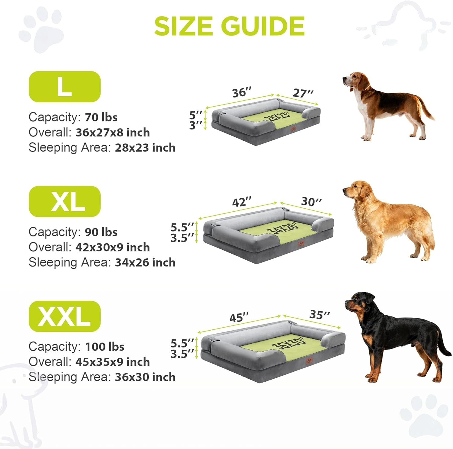 waterproof-orthopedic-dog-bed-for-extra-large-sized-dogs-memory-foam-pet-bed-sofa-with-bolster-dog-couch-with-washable-cover-non-slip-bottom-42x30-inch-grey
