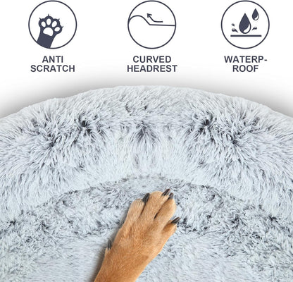 Luxurious Dog Couch Bed Protector for Dogs Pet Couch Cover Dog Sofa Beds(M) | Removable Fluffy Plush Dog Couch Bed Washable, Calming Dog Sofa Beds, Waterproof Couch Protector, Pet Beds Mats for Couch(L)3
