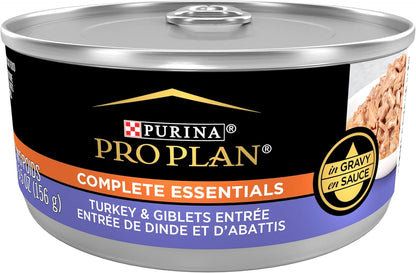 Purina Pro Plan Gravy, High Protein Wet Cat Food Variety Pack, Complete Essentials Chicken and Turkey Favorites - (Pack of 24) 3 Oz. Cans11