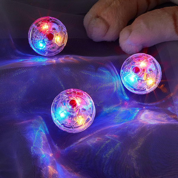 Frienda 4 Pcs Light up Cat Ball LED Motion Ghost Hunting Balls,Clear4