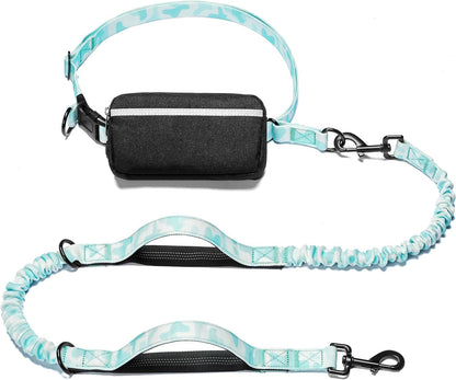 Iyoshop Hands Free Dog Leash with Zipper Pouch, Dual Padded Handles and Durable Bungee for Walking, Jogging and Running Your Dog (Large, 25-120 Lbs, Black)24