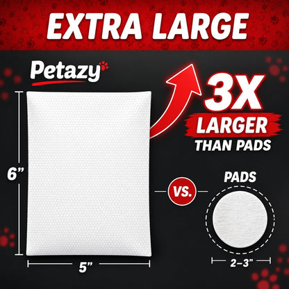 Petazy 2% Chlorhexidine Wipes for Dogs 3X Larger | Yeast Infection Ringworm Fungus Hot Spot Itch Relief | Medicated Antibacterial Antifungal Gentle Soothing Topical Wipes for Dog Cat | 50 Wipes 5X63
