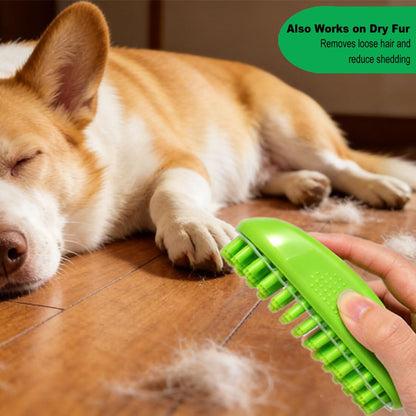 Rubber Curry Brush for Short Haired Dogs, Gentle Curry Comb | Dog Brush with Removable Screen, Use Wet as Bath Scrubber or Dry for Grooming Loose Hair5