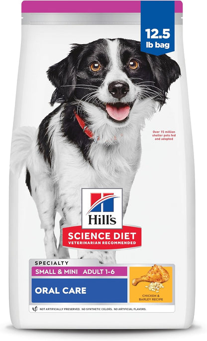 Hill'S Science Diet Adult 1-6 Oral Care Small & Mini Dry Dog Food | #1 Veterinarian Recommended, Chicken & Barley, 4 Lb. Bag12