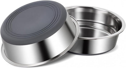 Dog Bowls Durable Non-Slip Stainless Steel Dog Bowls 2-Pack Holds 3 Cups | Basic Bowls for Dogs with Rubber Base for Dry Food, Wet Food and Water11