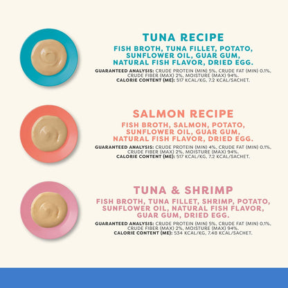 Applaws Fish Puree Lickable Cat Treats 24-Pack 0.5 Oz Sachets | 100% Natural, High Quality Protein, Limited Ingredient, Grain Free, Creamy Squeeze up Treats2