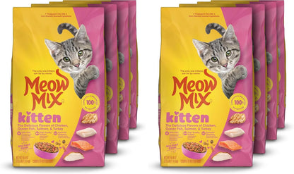 Meow Mix Kitten Li’L Nibbles Dry Cat Food for Kittens, 4 Bags | 3.15 Lb. Bags, Delicious Flavors of Chicken, Ocean Fish, Salmon and Turkey, Provides Complete and Balanced Nutrition7