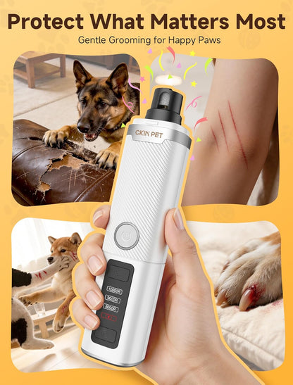 Dog Nail Grinder Whisper Quiet & Safe for Sensitive Dogs and Cats | Low Vibration Pet Nail Trimmers, 3-Speed, LED Lights, 8 Hours Runtime, Rechargeable Ergonomic Grooming for All Sizes & Breeds9