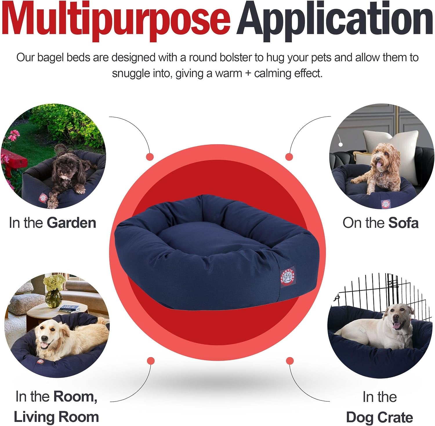 majestic-pet-40-inch-bagel-calming-dog-bed-washable-cozy-soft-round-dog-bed-with-spine-support-for-dogs-to-rest-their-head-fluffy-donut-dog-bed-40x29x9-inch-round-pet-bed-large-blue