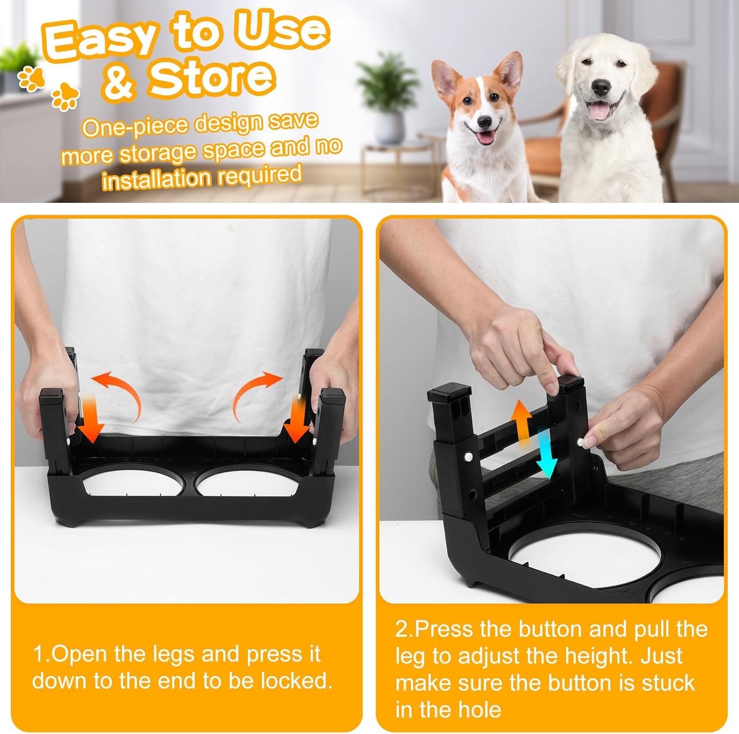 comesoon-elevated-dog-bowls-for-small-medium-dogs-3-height-adjustable-raised-stand-with-2-thick-6-stainless-steel-food-bowls-non-slip-feeder-adjusts-to-2-75-6-7-5-black
