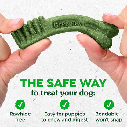 Greenies Puppy Teenie Natural Dental Dog Treats, Original Flavor, 22 Count | Veterinarian-Recommended, Natural Ingredients, Cleans Teeth & Freshens Breath, for Dogs 5-15 Lbs, 6 Oz. Pack8