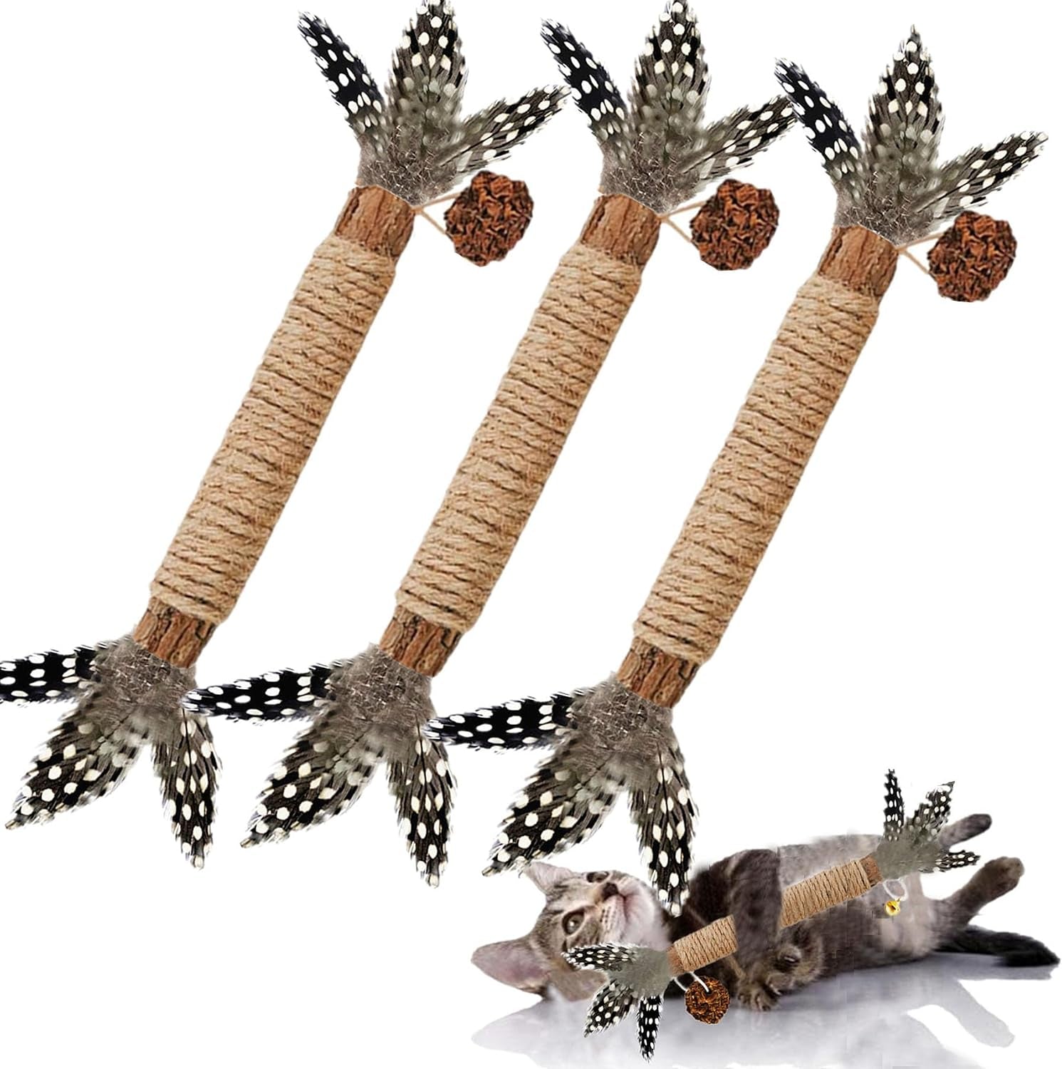 cat-chew-toys-silvervine-sticks-dental-treat-feather-7pack-indoor-real-feathers-silvervine-dual-action-chew-chase-soothes-teething-cleans-teeth-relieves-boredom-indoors-safe-durable-7pk-set