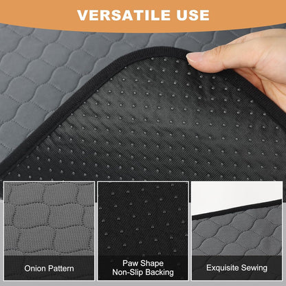 2 Pack Guinea Pig Cage Liners, Washable Guinea Pig Pee Pads Waterproof Reusable & anti Slip Guinea Pig Bedding Fast and Super Absorbent Pee Pad Tarp Bottom for Small Animals (Dark Grey 24" X 47")3