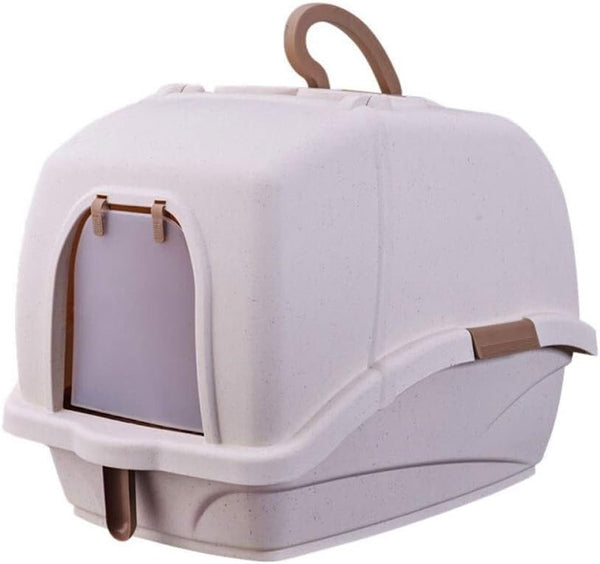 Dog Potty Training Toilet ﻿ Cat Litter Basin Fully Enclosed Shovel Box Luxury XL Splash Toilet Potty Pet Supplies(Pink)7