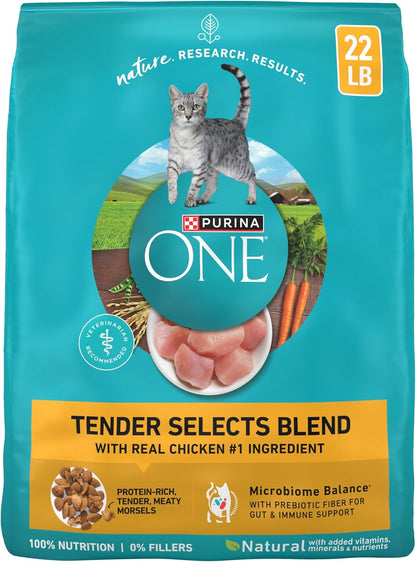 Purina ONE Natural Dry Cat Food, Tender Selects Blend with Real Chicken - 7 Lb. Bag14