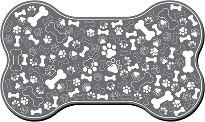 Dog & Cat Food Mat Bone Shaped Pet Feeding Mat Quick Absorb Water Bowl Placemat with Rubber Backing Indoor Floor Stain Resistant Pet Accessory Supplies (Light Pink Small, 12X18 Inches)17