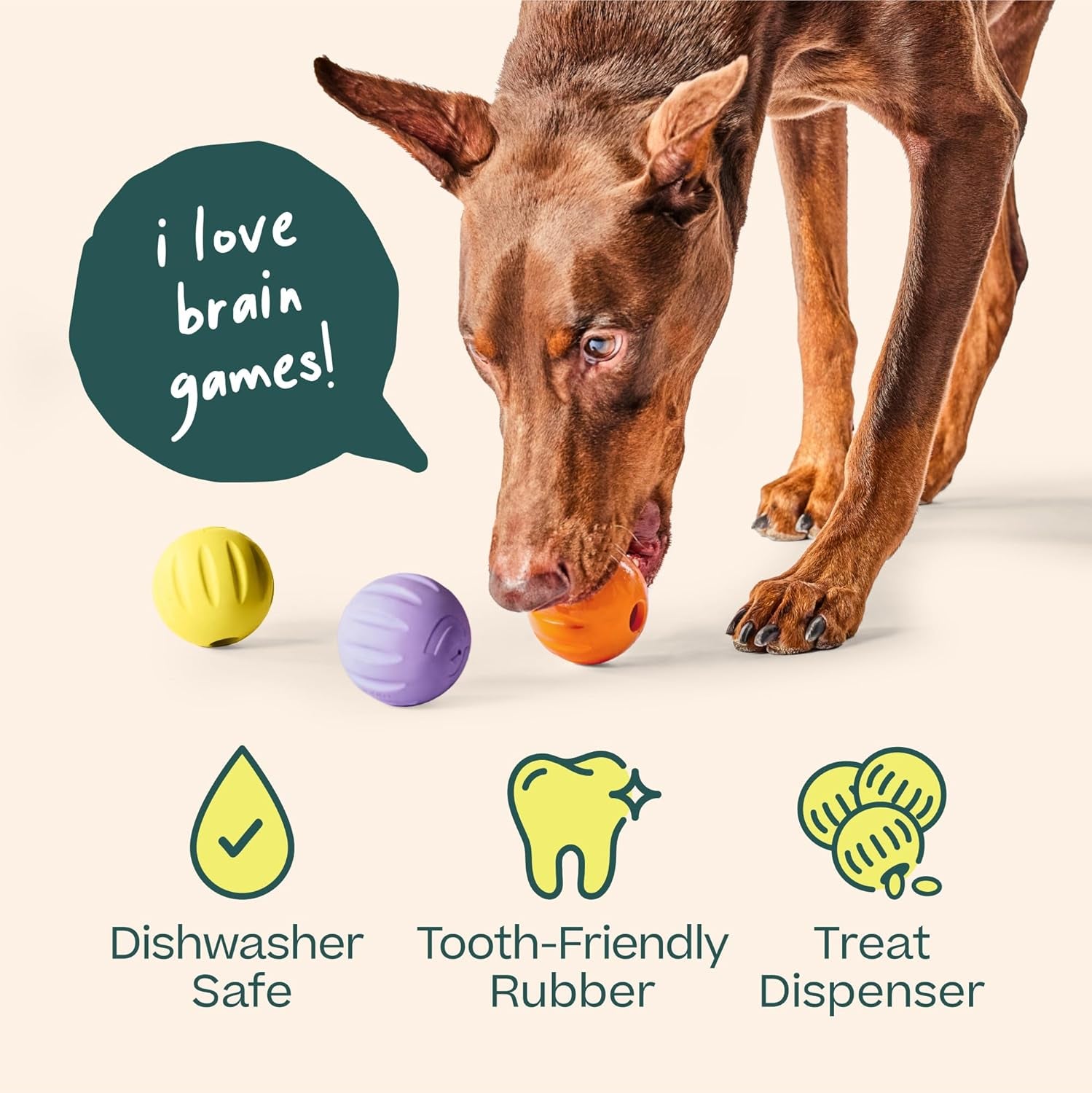 woof-flyball-fetch-ball-dog-treat-dispenser-toy-3-pack-2-in-1-fetch-ball-fits-standard-ball-launchers-treat-dispenser-durable-rubber-dishwasher-safe-puzzle-enrichment