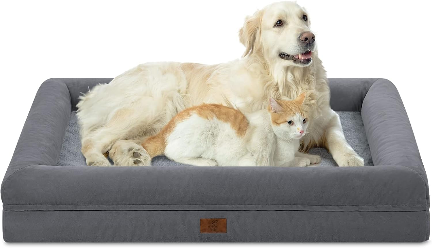 xl-orthopedic-waterprood-dog-bed-for-extra-large-size-dogs-360-degree-bolster-support-egg-crate-foam-waterproof-liner-non-slip-bottom-machine-washable-cover-45-x-35-inch