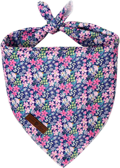 Lionet Paws Dog Bandana for Small Medium Large Dogs, Cat Kerchief Blue DOIT, Triangle Bibs Scarf for Girl or Boy41