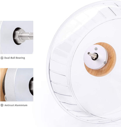 Niteangel Super-Silent Hamster Exercise Wheels: Quiet 10 Inch Running Wheel | Can 10.6-13.4" Adjustable Height - No Bend Back Spinner Running for Dwarf Syrian Hamster Gerbils Mice or Other Small Animal7