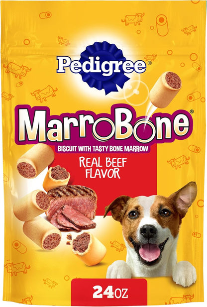 Pedigree Marrobone Bone Marrow Dog Treats, Beef Flavor, 6 Lb | Real Bone Marrow & Beef Flavor, Vitamins A, D & E, for Dogs 5-25 Lbs, Resealable Bag, Great for Small Dogs 5-25 Lbs12