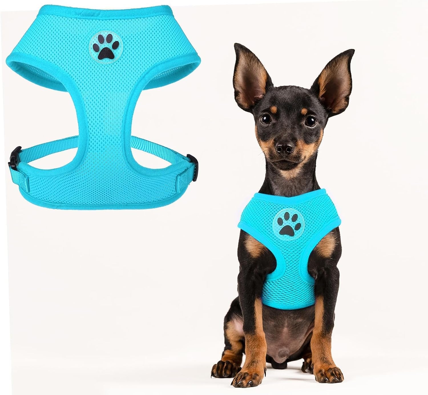 bingpet-small-dog-harness-no-pull-dog-harness-small-sized-dogs-soft-light-breathable-mesh-puppy-vest-with-safety-buckle-adjustable-step-in-pet-harnesses-for-easy-walking-running-training