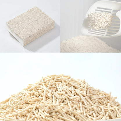 Tofu Cat Litter, Low Tracking, Fast Clumping, Flush-Able, Odor Control, 99% Dust-Free, Made from Corn Starch & Pea Dregs, Safe for Multiple Cats (11.2Lbs, 5.6Lbs*2Bags)6
