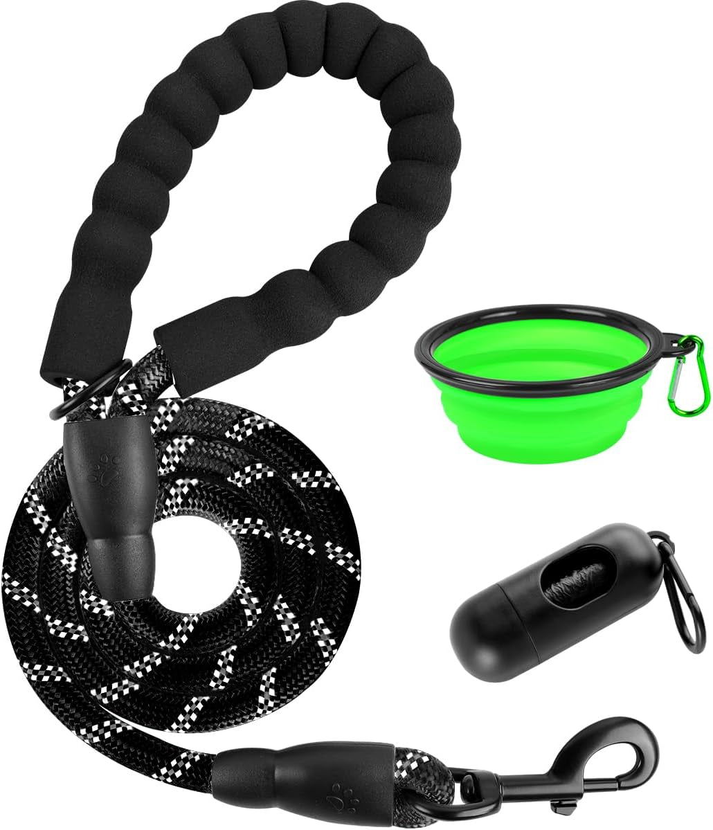 barkbay-dog-leashes-for-large-dogs-heavy-duty-dog-leash-4-5-6-ft-with-comfortable-padded-handle-and-highly-reflective-threads-for-medium-large-dogs-walking-training-running-5ft-1-2-pink