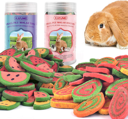KATUMO Rabbit Toys, 220G / 7.7Oz Rabbit Treats Bunny Chews Guinea Pig Molar Treats for Bunny, Hamster, Chinchilla, Gerbil, Other Small Rodents7